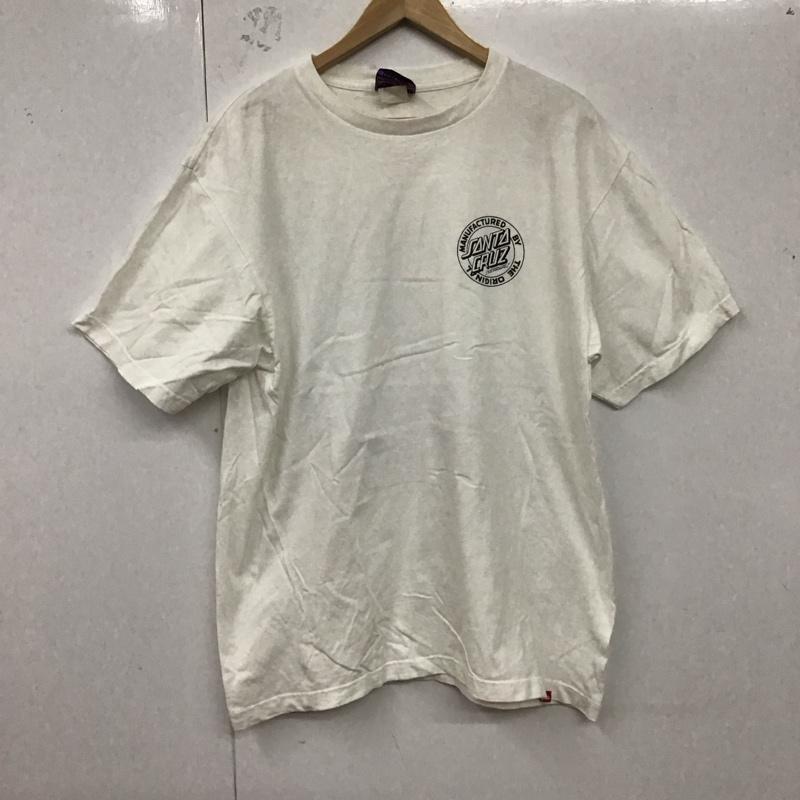 エロスティカ EROSTiKA Tシャツ 半袖 SANTA CRUZ クルーネック バックプリント XL プリント 白 / ホワイト /  メンズ USED 古着 中古 10123381
