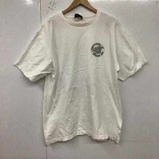 エロスティカ EROSTiKA Tシャツ 半袖 SANTA CRUZ クルーネック バックプリント XL プリント 白 / ホワイト /  メンズ USED 古着 中古 10123381