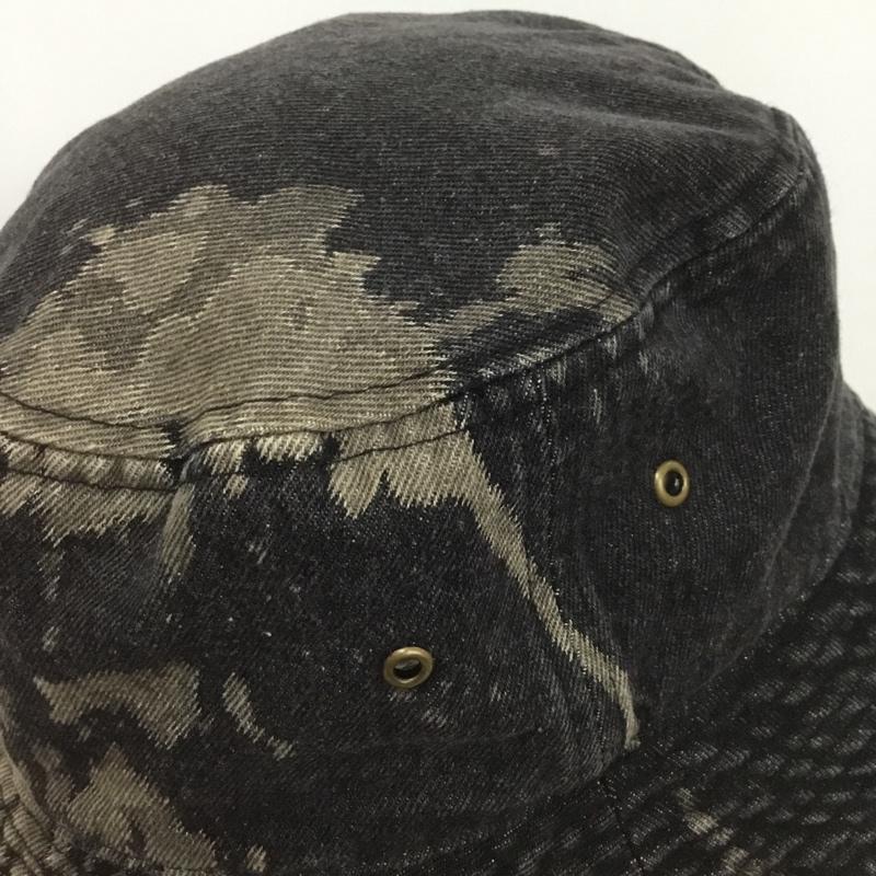 ニューハッタン newhattan 帽子 ハット バケットハット バケハ 無地 黒 / ブラック /  メンズ USED 古着 中古 10133095