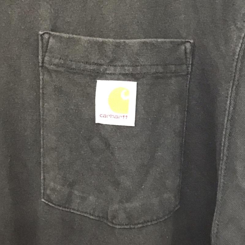カーハート Carhartt Tシャツ 半袖 105710 BLK LOOSE FIT バックプリント クルーネック M ロゴ、文字 黒 / ブラック /  メンズ USED 古着 中古 10140246