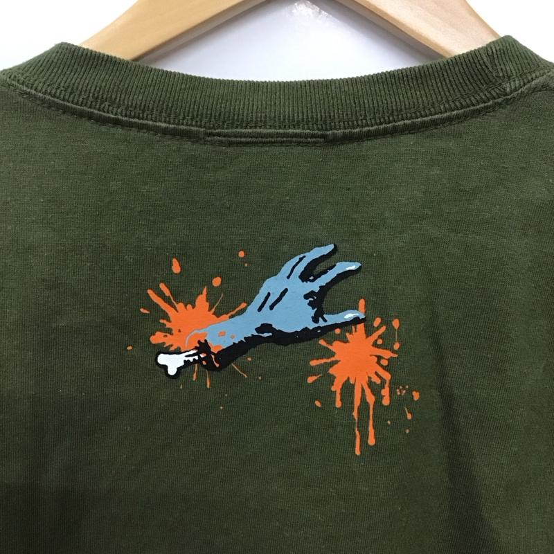 エロスティカ EROSTiKA Tシャツ 半袖 半袖カットソー プリントTシャツ クルーネックカットソー XL プリント カーキ / カーキ /  メンズ USED 古着 中古 10134652