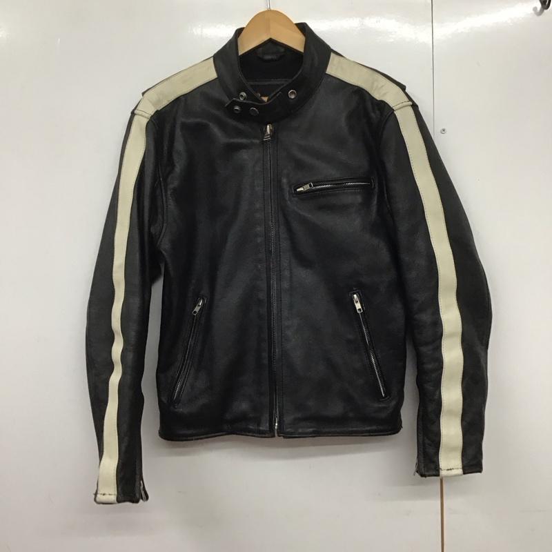 古着 USED ジャケット、上着 レザージャケット M 無地 黒 / ブラック /  メンズ USED 古着 中古 10143354