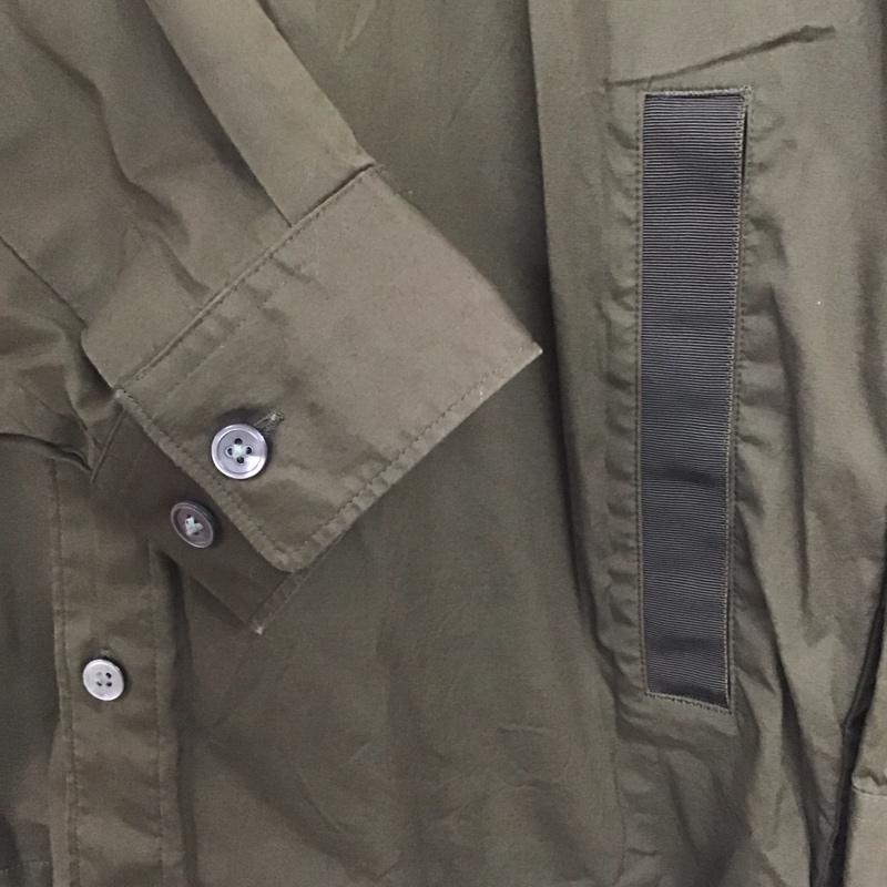 ユニクロ UNIQLO シャツ、ブラウス 長袖 331-446428 長袖シャツ カラーシャツ M 無地 カーキ / カーキ /  メンズ USED 古着 中古 10140539