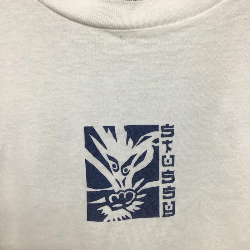 ステューシー STUSSY Tシャツ 半袖 半袖カットソー プリントTシャツ クルーネックカットソー M ロゴ、文字 白 / ホワイト /  メンズ USED 古着 中古 10131385
