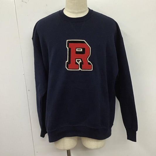 古着 USED トレーナー 長袖 長袖トレーナー スウェット クルーネック リブスウェットカットソー 古着 XL ロゴ、文字 紺 / ネイビー /  メンズ USED 古着 中古 10124702