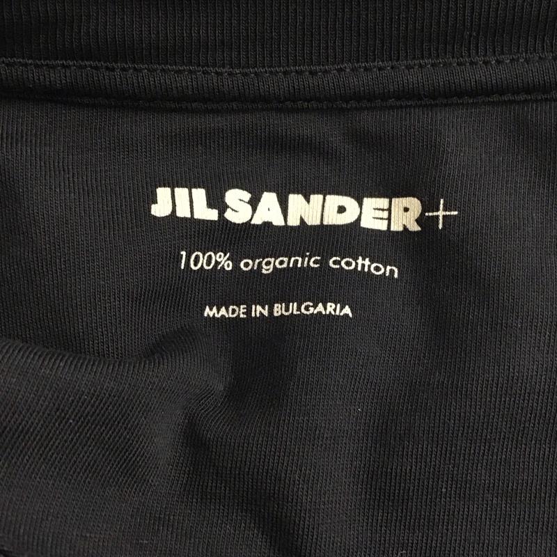 ジルサンダー JIL SANDER Tシャツ 長袖 J47GC0002 クルーネック カットソー ロンT L ロゴ、文字 紺 / ネイビー /  メンズ USED 古着 中古 10124963