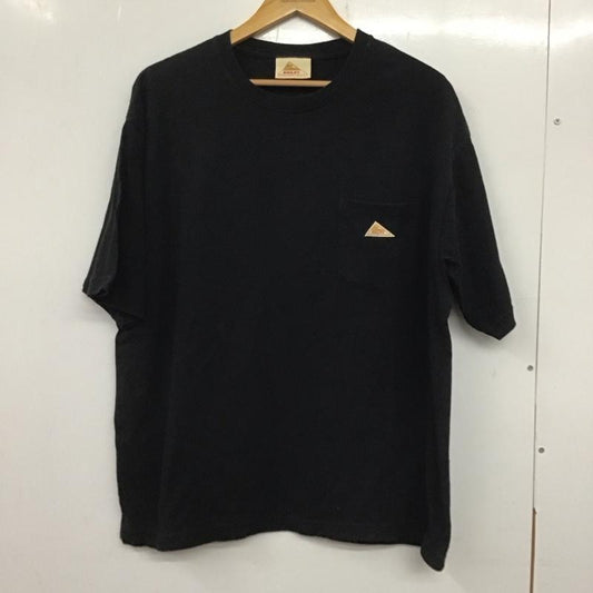 ケルティ KELTY Tシャツ 半袖 半袖カットソー 無地Tシャツ クルーネックカットソー L ロゴ、文字 黒 / ブラック /  メンズ USED 古着 中古 10138446