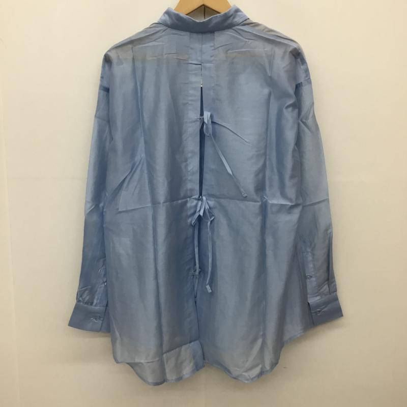 ダブルクローゼット w closet シャツ、ブラウス 長袖 360141 FREE 無地 水色 / ライトブルー /  レディース USED 古着 中古 10141334