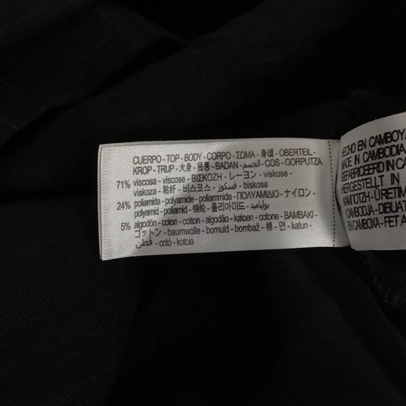 ザラ ZARA シャツ、ブラウス 長袖 長袖シャツ ノーカラーシャツ 刺繍シャツ XS 刺繍 黒 / ブラック /  レディース USED 古着 中古 10136784