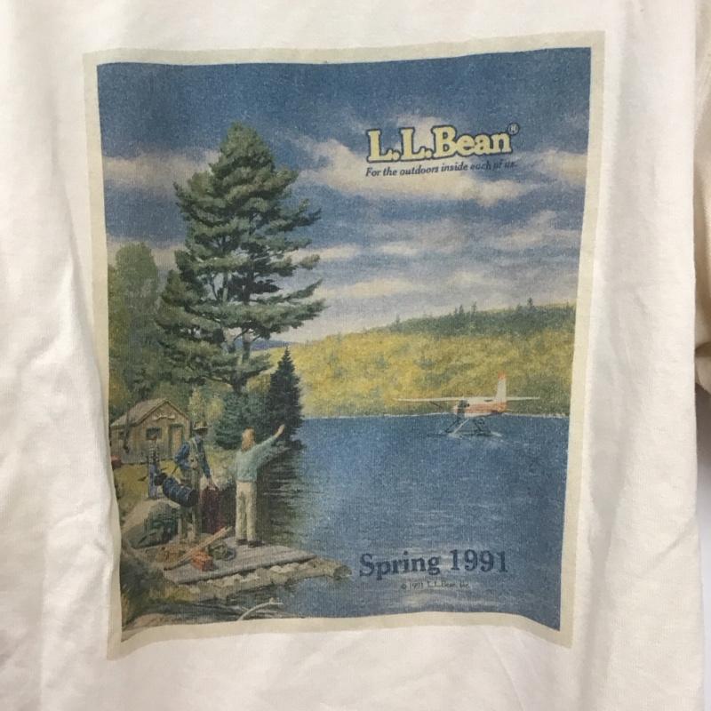 エルエルビーン L.L.Bean Tシャツ 半袖 3275-2029 Tシャツ 半袖カットソー プリントTシャツ L ロゴ、文字 ベージュ / ベージュ /  メンズ USED 古着 中古 10142905