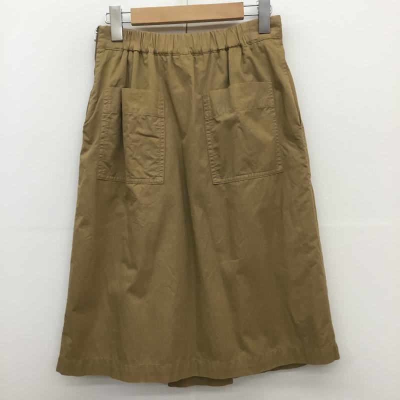 エムエイチエル MHL. スカート ひざ丈スカート 1 無地 ベージュ / ベージュ /  レディース USED 古着 中古 10110712