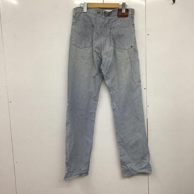 ヒステリックグラマー HYSTERIC GLAMOUR パンツ デニム、ジーンズ ヒッコリーパンツ デニムパンツ スリムパンツ ストライプパンツ ストライプ 白 / ホワイト / X 水色 / ライトブルー /  メンズ USED 古着 中古 10143375