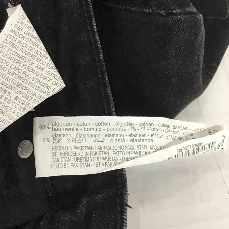 ザラ ZARA パンツ デニム、ジーンズ 4060 812 800 ストレッチ 無地 黒 / ブラック /  レディース USED 古着 中古 10112351