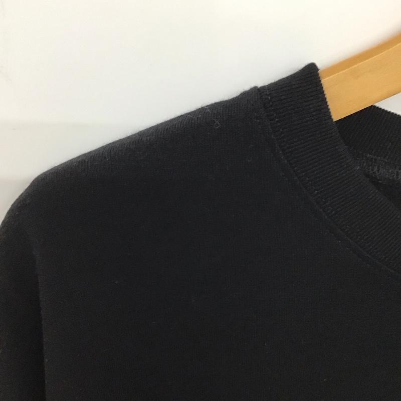 ヘルスニット Healthknit カットソー 長袖 長袖カットソー プリントカットソー クルーネック L 無地 黒 / ブラック /  メンズ USED 古着 中古 10146707