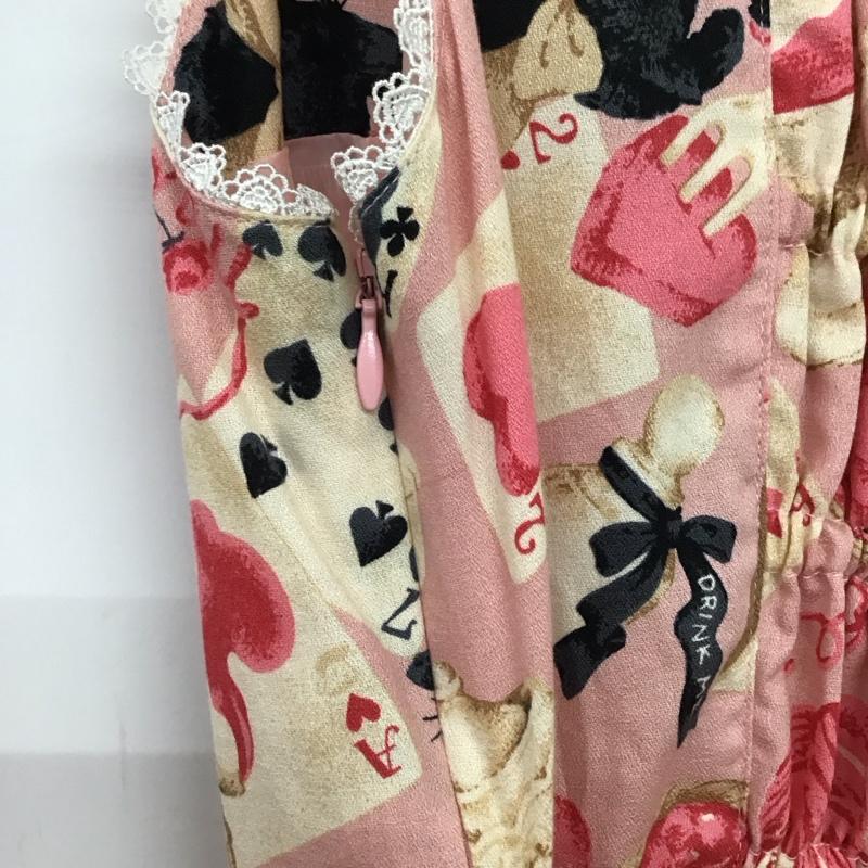 メタモルフォーゼ Metamorphose ワンピース ひざ丈スカート 総柄 桃 / ピンク /  レディース USED 古着 中古 10150650