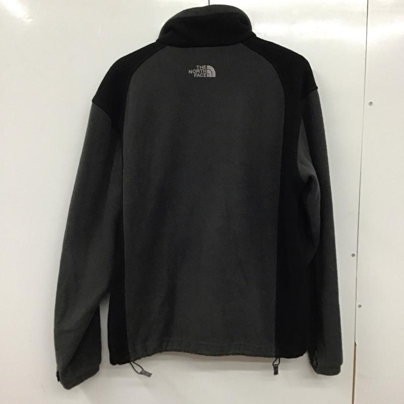 ザノースフェイス THE NORTH FACE ジャケット、上着 ジャケット、ブレザー ジップアップフリースジャケット アウター 長袖ジャケット M ロゴ、文字 黒 / ブラック / X 灰 / グレー /  メンズ USED 古着 中古 10136804
