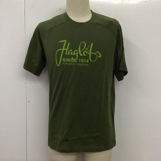 ホグロフス HAGLOFS Tシャツ 半袖 半袖カットソー プリントTシャツ クルーネックカットソー スポーツウェア S プリント カーキ / カーキ /  メンズ USED 古着 中古 10106817