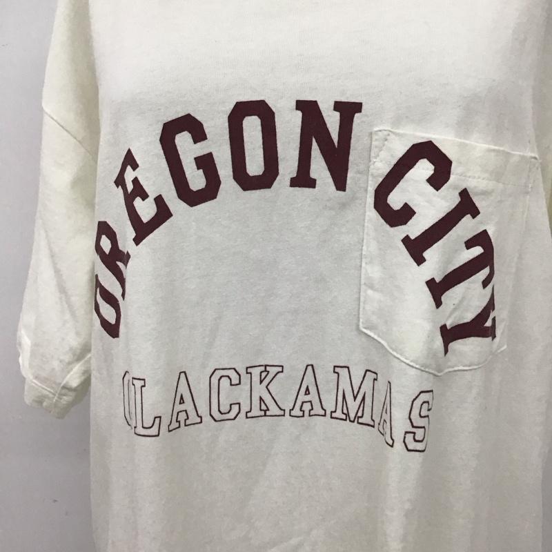 ニコアンド niko and... ワンピース ロングスカート ST92CD11KO Tシャツワンピース 半袖 3 ロゴ、文字 白 / ホワイト /  レディース USED 古着 中古 10114754
