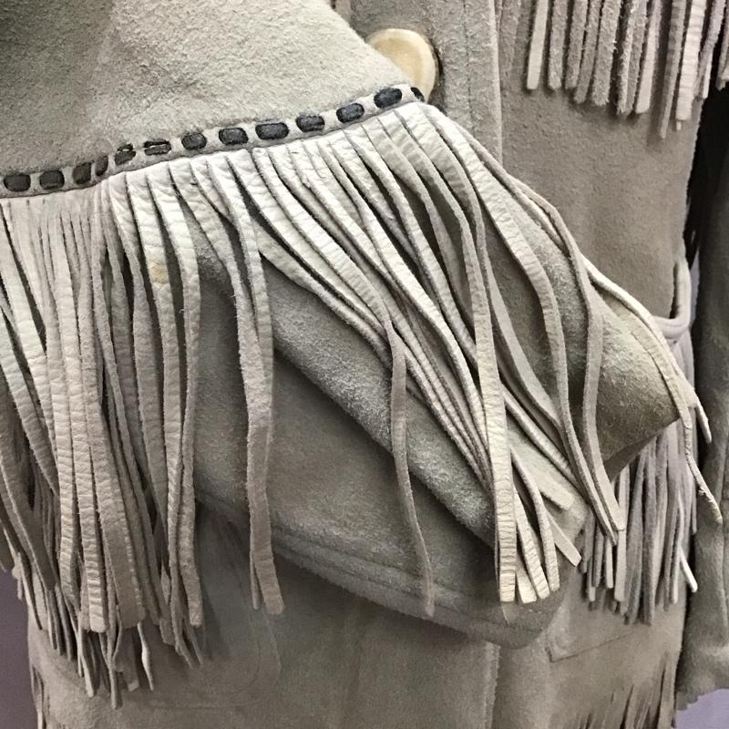 エルクレザー HAYS LEATHERS ジャケット、上着 ジャケット、ブレザー レザージャケット カジュアルジャケット 前ボタン 無地 灰 / グレー /  メンズ USED 古着 中古 10111323