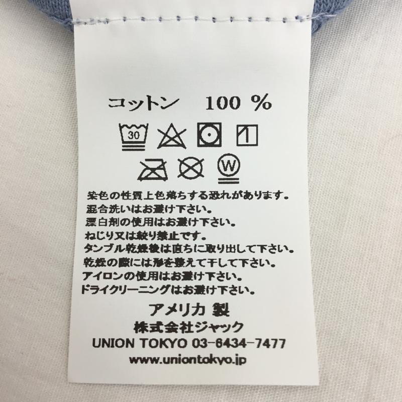 ユニオン UNION Tシャツ 半袖 UNION TOKYO SUMMER OF HATE TEE L ロゴ、文字 水色 / ライトブルー / X グレージュ / グレージュ / X 灰 / グレー /  メンズ USED 古着 中古 10130859