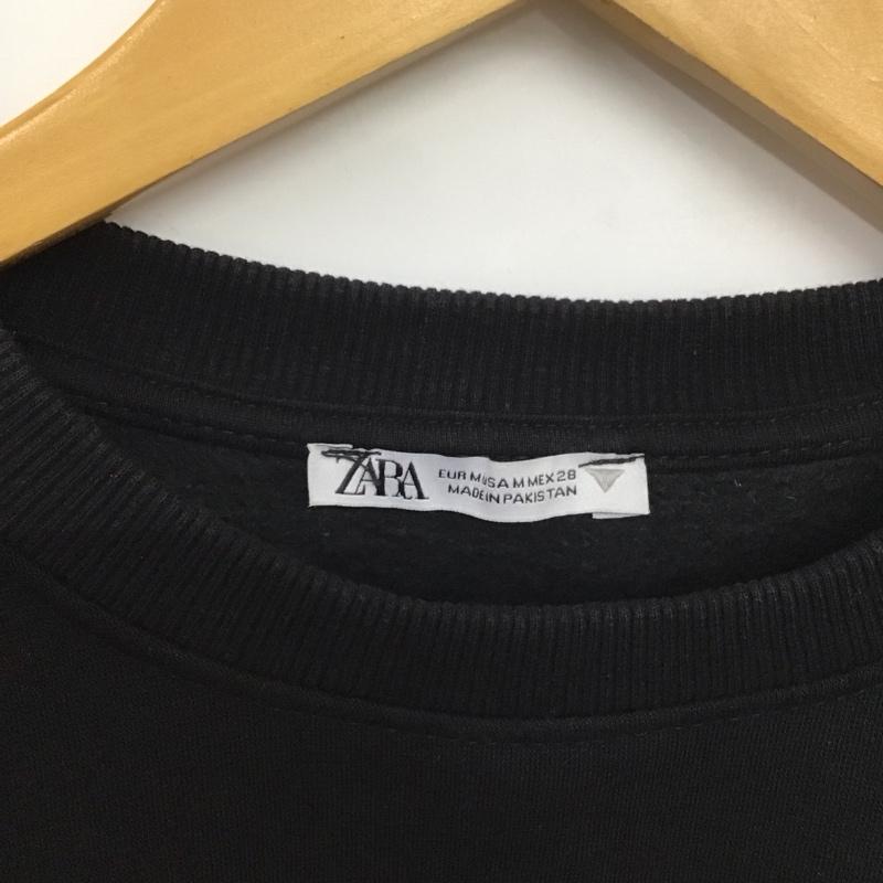 ザラ ZARA トレーナー 長袖 M 無地 黒 / ブラック /  レディース USED 古着 中古 10147781