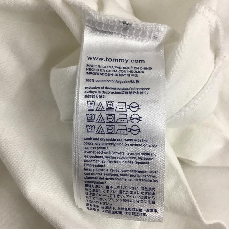 トミーヒルフィガー TOMMY HILFIGER Tシャツ 半袖 半袖カットソー プリントTシャツ クルーネックカットソー M ロゴ、文字 白 / ホワイト /  メンズ USED 古着 中古 10134926