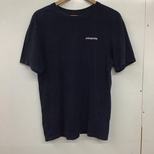 パタゴニア patagonia Tシャツ 半袖 半袖カットソー プリントTシャツ クルーネックカットソー S ロゴ、文字 紺 / ネイビー /  メンズ USED 古着 中古 10137065