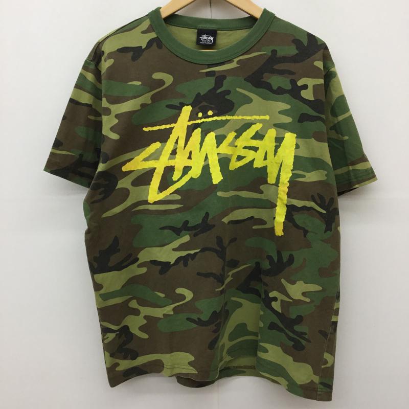 ステューシー STUSSY Tシャツ 半袖 M カモフラージュ柄・迷彩 緑 / グリーン /  メンズ USED 古着 中古 10144401