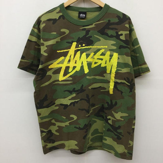 ステューシー STUSSY Tシャツ 半袖 M カモフラージュ柄・迷彩 緑 / グリーン /  メンズ USED 古着 中古 10144401