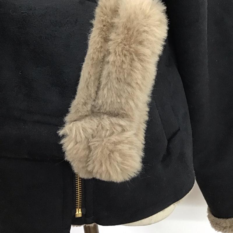 マジェスティックレゴン MAJESTIC LEGON コート コート一般 1076071019R-2 フェイクムートン ライダース M 無地 黒 / ブラック /  レディース USED 古着 中古 10125817