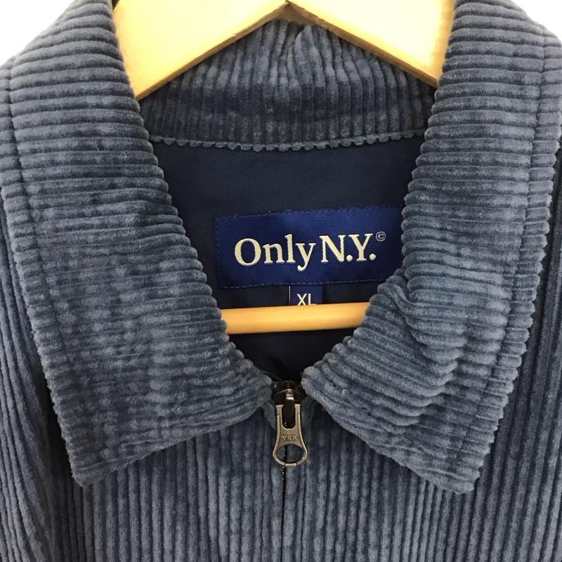 オンリーニューヨーク ONLY NY ジャケット、上着 ジャケット、ブレザー ジップアップジャケット コーデュロイジャケット アウター XL ロゴ、文字 青 / ブルー /  メンズ USED 古着 中古 10147803