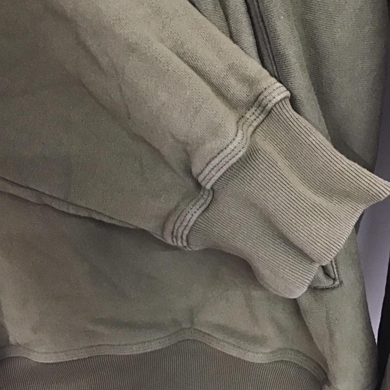 ステューシー STUSSY トレーナー 長袖 長袖トレーナー スウェット ジップアップネック プルオーバー XL ロゴ、文字 カーキ / カーキ /  メンズ USED 古着 中古 10144984