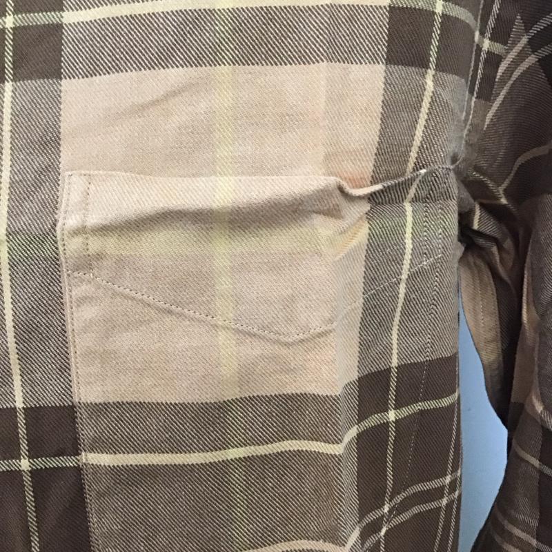 ニューヨーカー NEWYORKER シャツ、ブラウス 長袖 16-76-6710 ボタンダウン M チェック 茶 / ブラウン /  メンズ USED 古着 中古 10111187