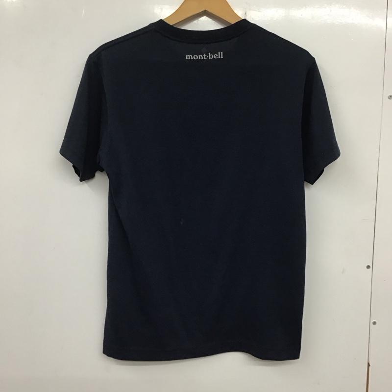 モンベル mont-bell Tシャツ 半袖 半袖カットソー プリントTシャツ クルーネックカットソー S ロゴ、文字 紺 / ネイビー /  メンズ USED 古着 中古 10135946