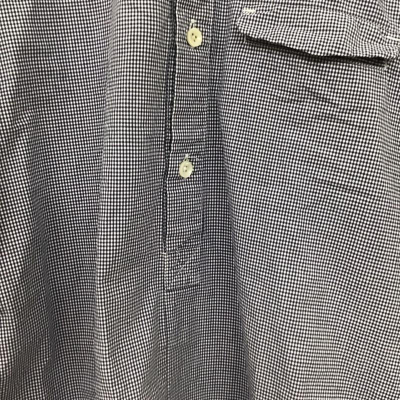 クオドロ quadro シャツ、ブラウス 長袖 長袖シャツ チェックシャツ ノーカラーシャツ 2 チェック 白 / ホワイト / X 青 / ブルー /  メンズ USED 古着 中古 10131766