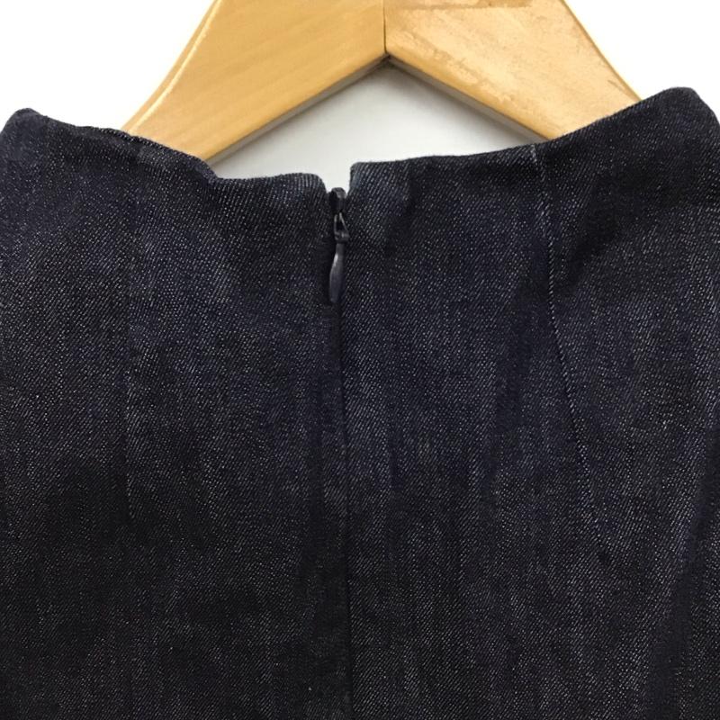 ザラベーシック ZARA BASIC ワンピース ロングスカート ノースリーブロングワンピース ジップアップ クルーネック M 無地 インディゴ / インディゴ /  レディース USED 古着 中古 10128935