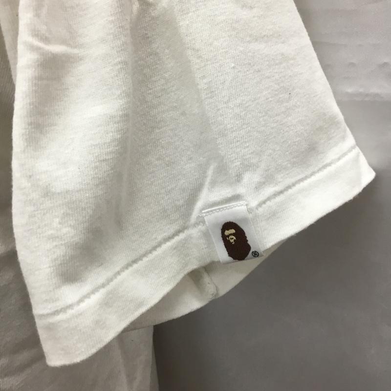 アベイシングエイプ A BATHING APE Tシャツ 半袖 BAPE APE HEAD マイロ M プリント 白 / ホワイト /  メンズ USED 古着 中古 10119808