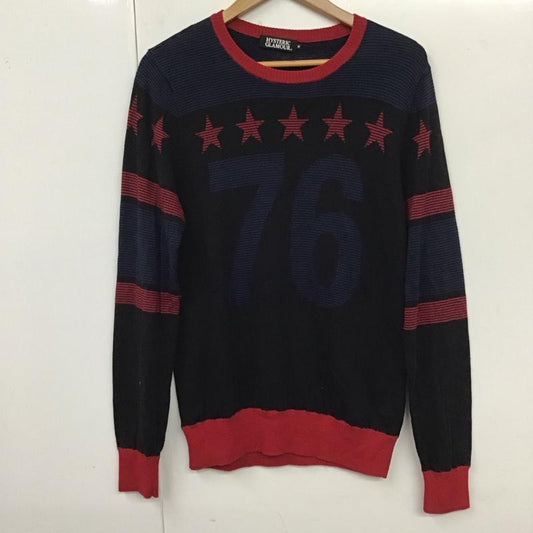 ヒステリックグラマー HYSTERIC GLAMOUR ニット、セーター 長袖 長袖ニットカットソー ニット セーター クルーネックニット M 無地 マルチカラー / マルチカラー /  メンズ USED 古着 中古 10117908