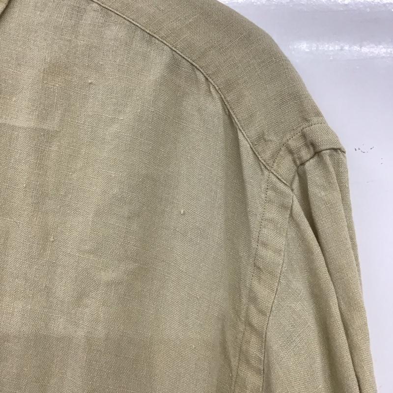 ラルフローレン RALPHLAUREN シャツ、ブラウス 半袖 半袖シャツ 無地シャツ カラーシャツ ボタンダウンシャツ M ロゴ、文字 ベージュ / ベージュ /  メンズ USED 古着 中古 10133965