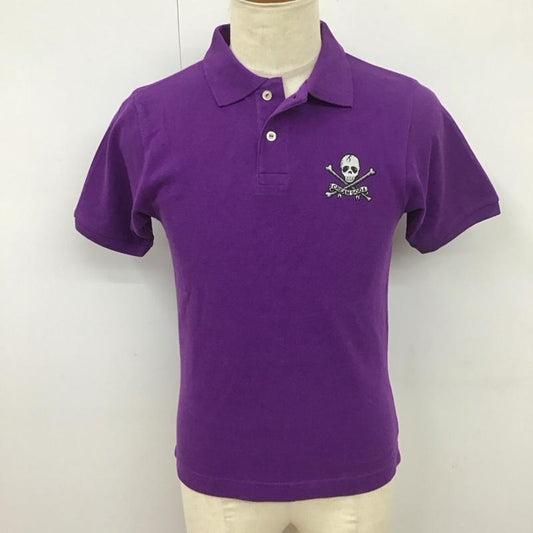 クリームソーダ CREAMSODA ポロシャツ 半袖 半袖ポロシャツ カラーシャツ 半袖カットソー S ロゴ、文字 紫 / パープル /  メンズ USED 古着 中古 10113113