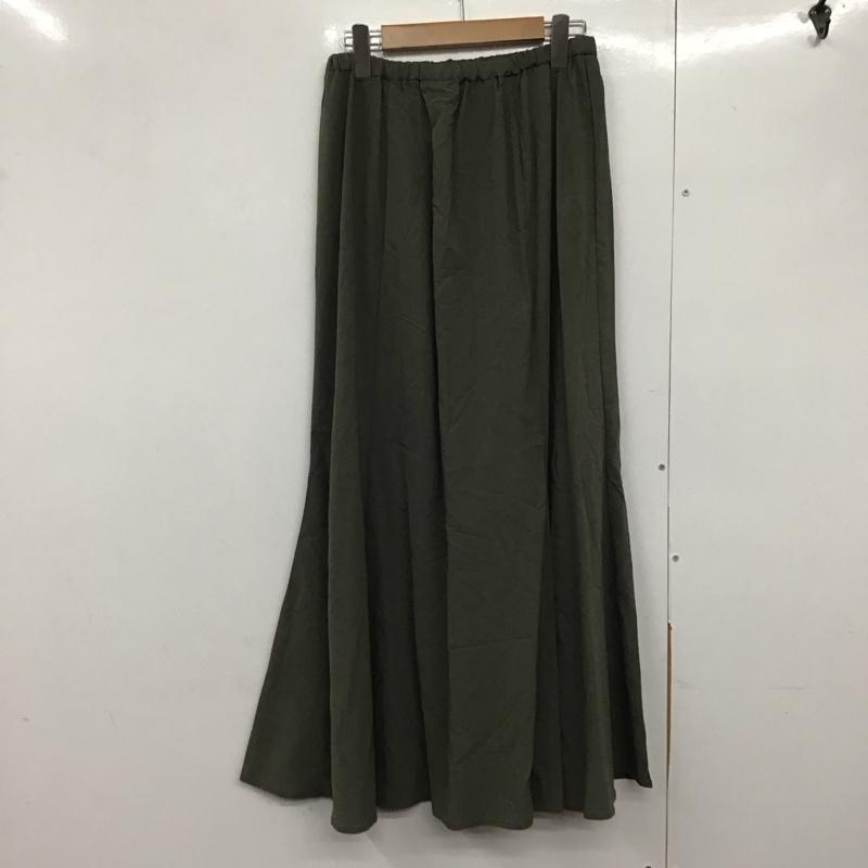 レプシィム LEPSIM スカート ロングスカート LPU51376AD ハギハギフレアスカート タグ付き FREE 無地 カーキ / カーキ /  レディース USED 古着 中古 10142001