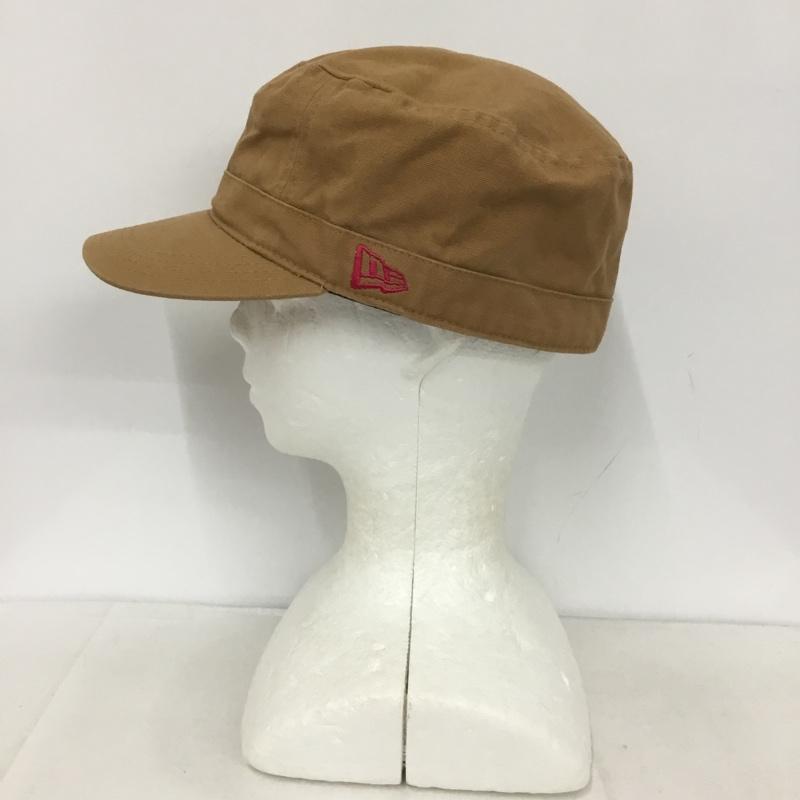 ニューエラ NEW ERA 帽子 キャップ ワークキャップ コットン 56.8cm ロゴ、文字 茶 / ブラウン /  メンズ USED 古着 中古 10133823