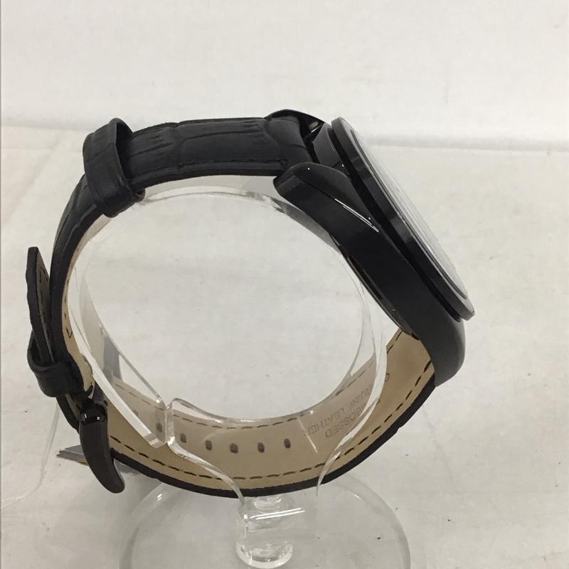 エンポリオアルマーニ EMPORIO ARMANI 腕時計 アナログ（クォーツ式） AR5916 レザーベルト ロゴ、文字 黒 / ブラック / X 紺 / ネイビー /  メンズ USED 古着 中古 10134050