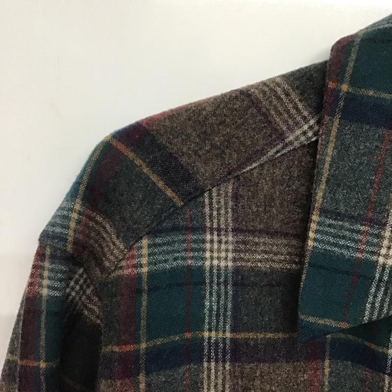 ペンドルトン PENDLETON シャツ、ブラウス 長袖 70s 70年代 ウール 開襟シャツ オープンカラーシャツ XL チェック マルチカラー / マルチカラー /  メンズ USED 古着 中古 10144067