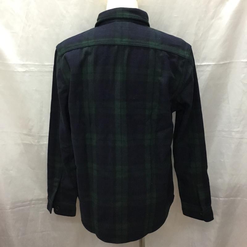 エーグル AIGLE シャツ、ブラウス 長袖 L チェック 緑 / グリーン /  メンズ USED 古着 中古 10112811