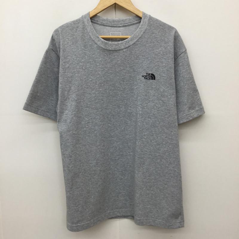 ザノースフェイス THE NORTH FACE Tシャツ 半袖 NT32350 バックスクエアロゴ L ロゴ、文字 灰 / グレー /  メンズ USED 古着 中古 10135939
