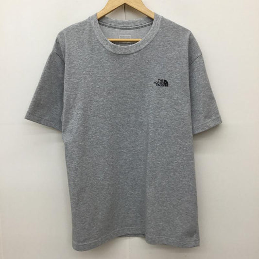 ザノースフェイス THE NORTH FACE Tシャツ 半袖 NT32350 バックスクエアロゴ L ロゴ、文字 灰 / グレー /  メンズ USED 古着 中古 10135939