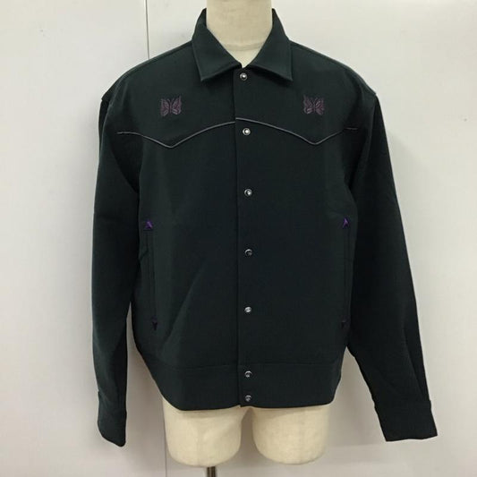 ニードルス Needles ジャケット、上着 ジャケット、ブレザー 長袖ジャケット カラージャケット 長袖シャツ カラーシャツ L ロゴ、文字 黒 / ブラック /  メンズ USED 古着 中古 10119424