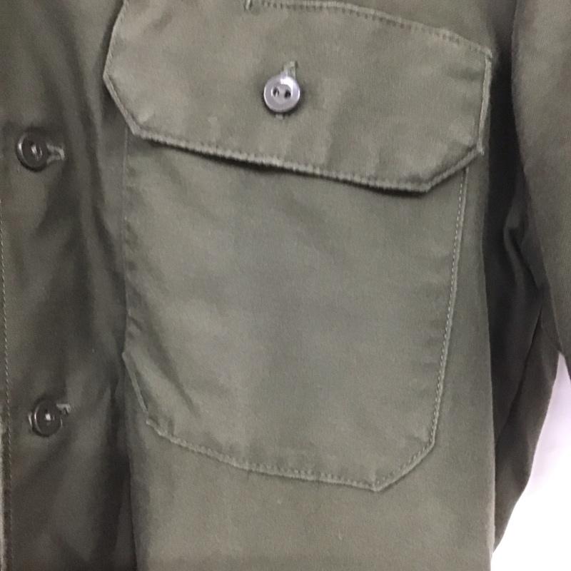 ミリタリー ミリタリー シャツ、ブラウス 半袖 ミリタリーシャツ 半袖シャツ カラーシャツ 無地 カーキ / カーキ /  メンズ USED 古着 中古 10135882