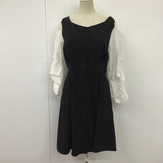 マジェスティックレゴン MAJESTIC LEGON ワンピース ミニスカート 1007061108 ガーリーバックリボンワンピ M 無地 黒 / ブラック / X 白 / ホワイト /  レディース USED 古着 中古 10120069